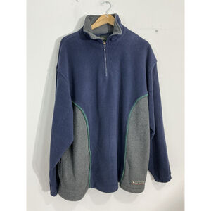 Men’s Bert Pulitzer 1X Navy Gray Pullover Fleece 1/4 Zip